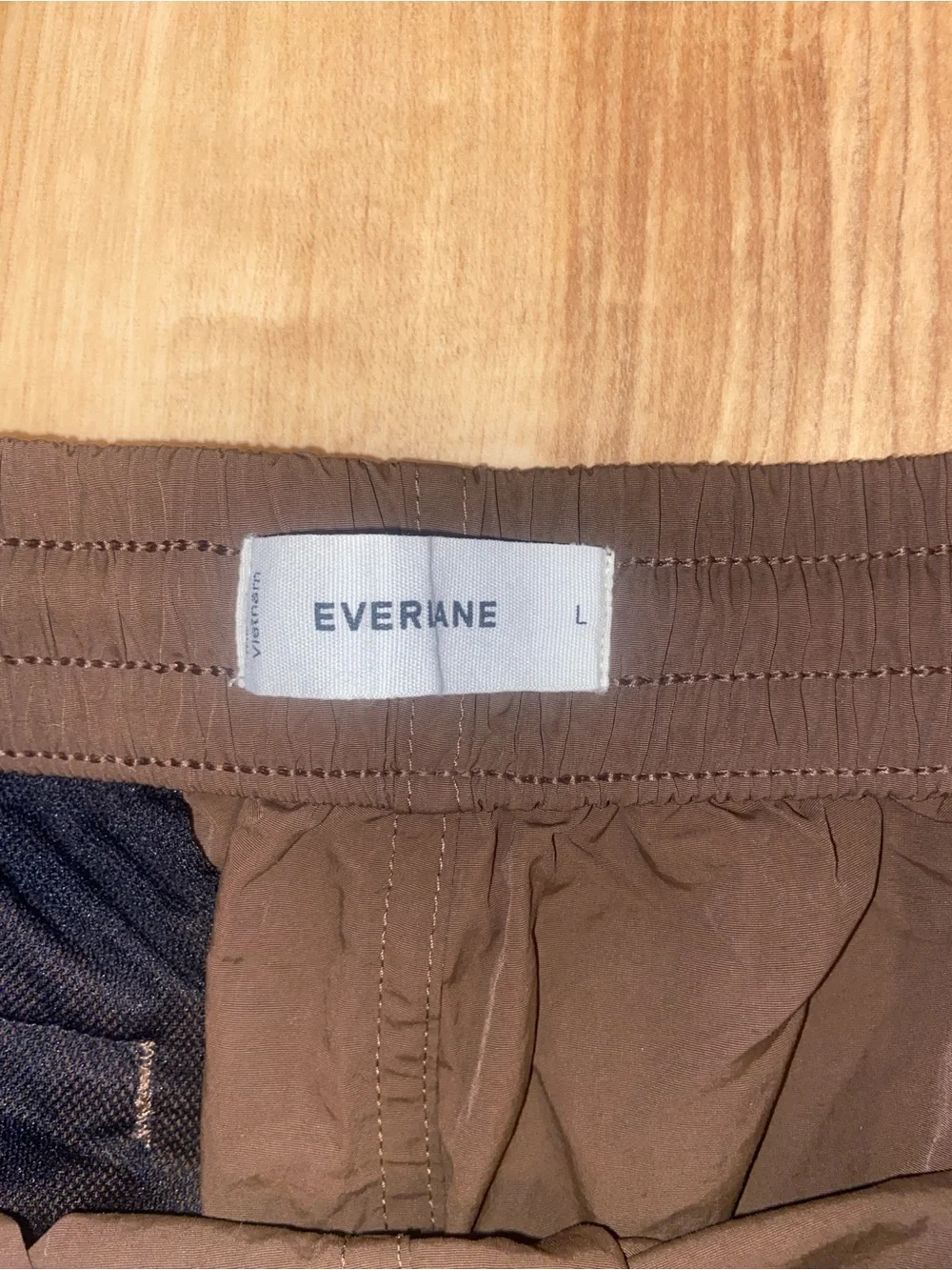 Everlane Sport Short Mens Large Brown Recycled Nylon Stretch Running